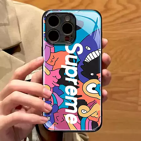 supreme iridescent animated glass iphone case