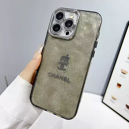 chanel glitter laser logo iphone case