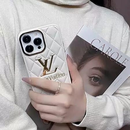 louis vuitton quilted gold - foil logo pattern iphone case