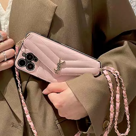 YSL crossbody card holder iPhone case