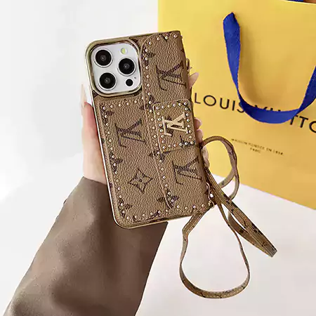 louis vuitton rivet leather label crossbody card holder iphone case