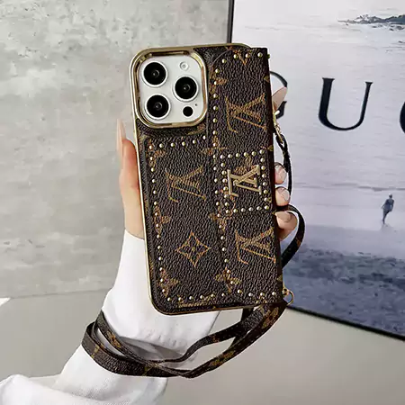 LV rivet card - slot cross - body iPhone case