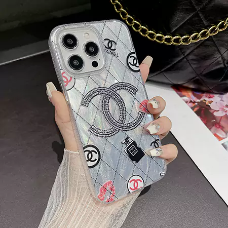 chanel frosted glitter camera semi - transparent iphone case