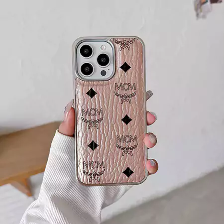 mcm electroplated silver iphone case