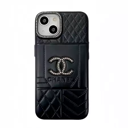 chanel limited - edition quilted embossed iphone case with diamond - adorned camera lens