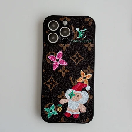 LV Christmas series leather phone case