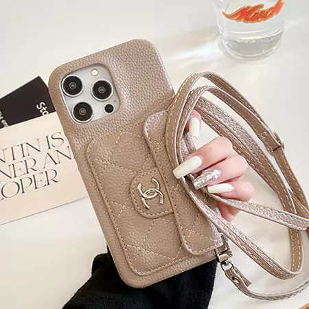 chanel card holder iphone case with lanyard