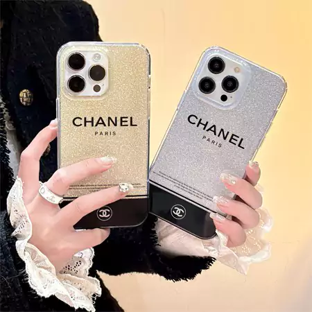 chanel glittery gold iphone 16 case