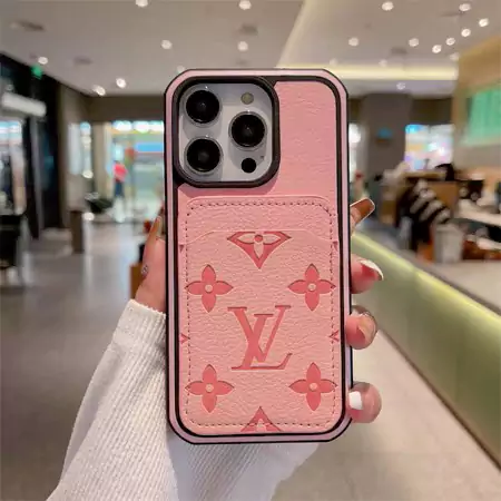 louis vuitton embossed card - slot two - tone border leather iphone case
