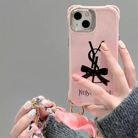 YSL anti - drop corners silk scarf wrist strap iphone case