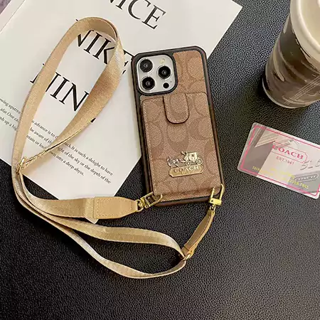 coach monogram lanyard iphone case