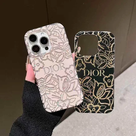 dior floral language gold - silver - platinum glitter iphone case