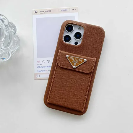 prada cross - grained cardholder half - cover iphone case