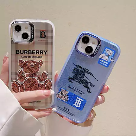 burberry semi-transparent bear iphone 16/16pro/pro max case