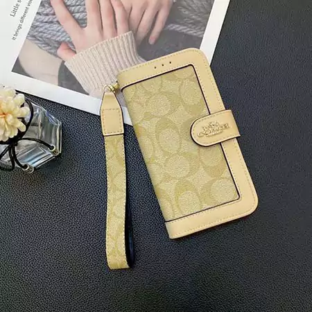 coach premium wallet style card holder iphone case