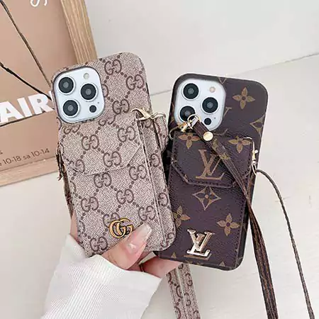 louis vuitton gucci crossbody card holder metal logo iphone case