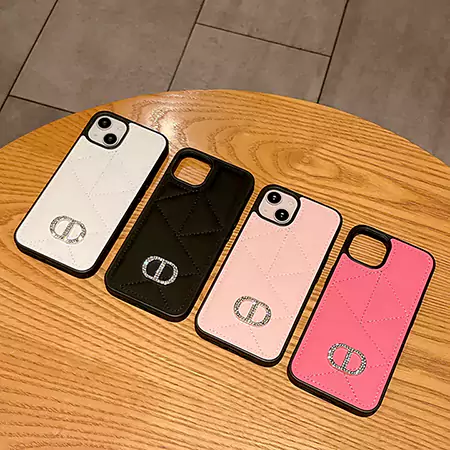 dior folded leather - grain cd logo iphone case