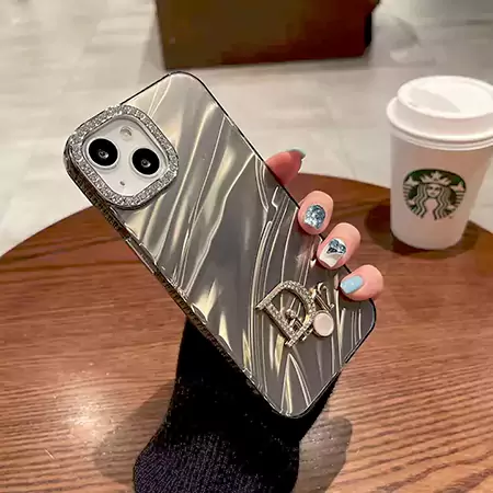 dior diamond - accented pleated iphone case