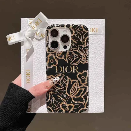 dior floral language gold - silver - platinum glitter iphone case