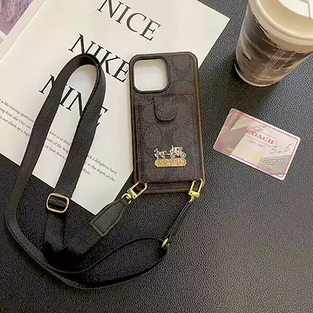 coach monogram lanyard iphone case