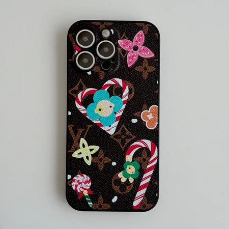 LV Christmas series leather phone case