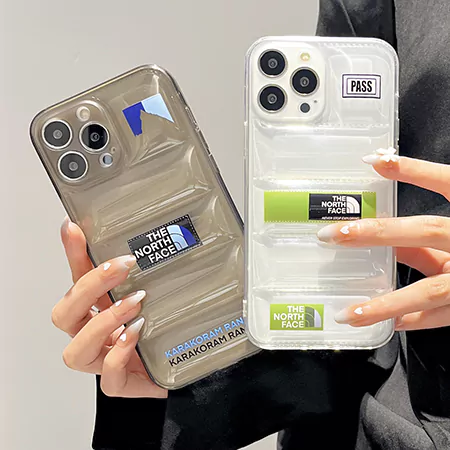 the north face transparent down jacket inspired iphone case
