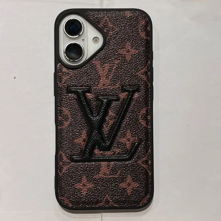 Leather LV large logo phone case