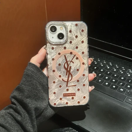 sparkling rhinestone magnetic ysl iphone case