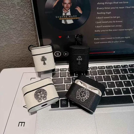 Chrome Hearts - style barrel litchi texture AirPods case