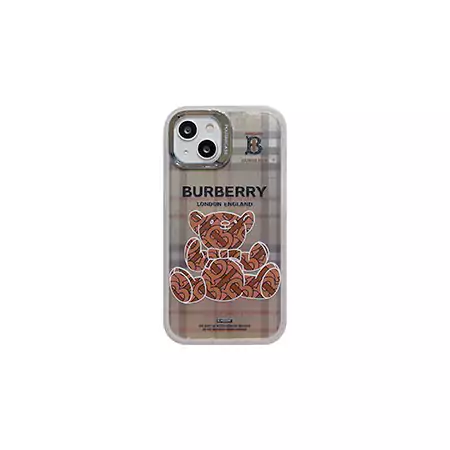 burberry semi-transparent bear iphone 16/16pro/pro max case