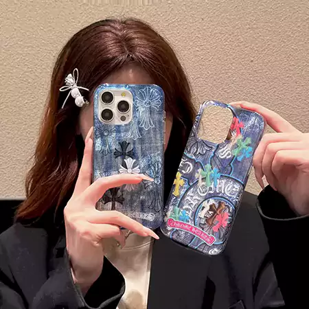 chrome hearts blue - themed iphone case