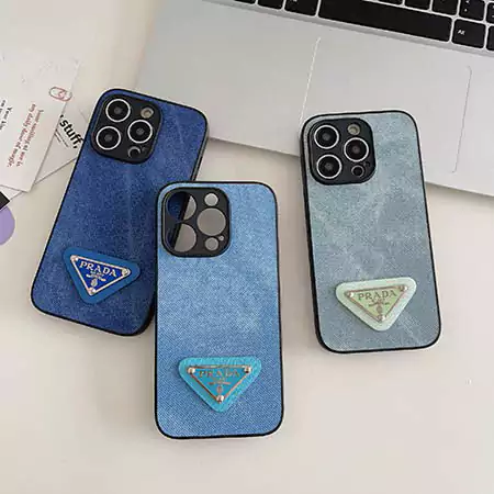 prada denim-texture iphone 16/16pro/pro max case