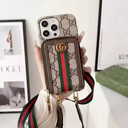 gucci vertical and horizontal card holder cross - body metal logo iphone case