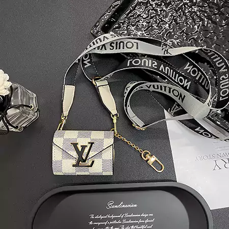 LV - inspired monogram black large - buckle AirPods case