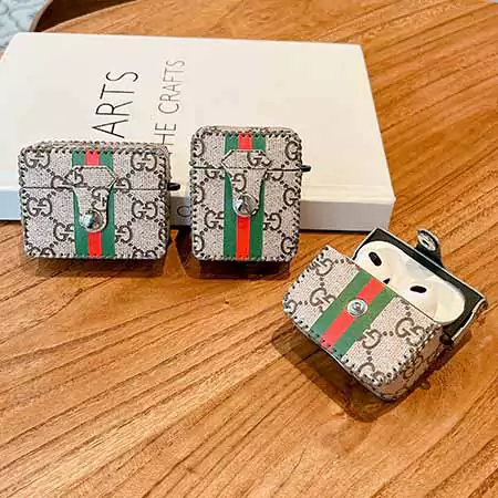 Gucci - inspired color - striped AirPods case