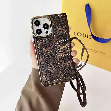 louis vuitton rivet leather label crossbody card holder iphone case