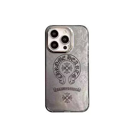 silver chrome hearts iphone case