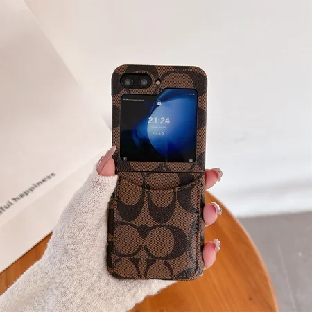 coach card - holder fold - over flip iphone case