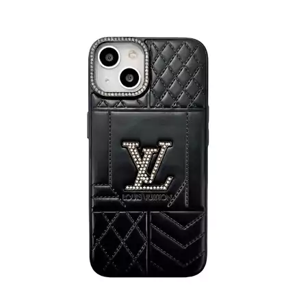Louis Vuitton limited - edition quilted embossed iphone case with diamond - studded camera lens