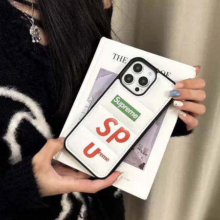 supreme leather iphone case