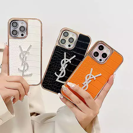 ysl rhinestone - embellished logo iphone case