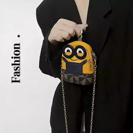Louis Vuitton - inspired minion - style crossbody coin - purse - look AirPods case