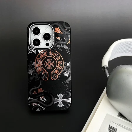 chrome hearts snake motif iphone case