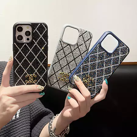 chanel bling quilted diamond iphone case