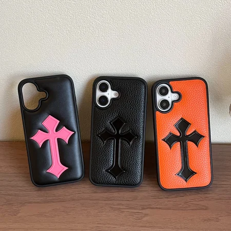 Chrome Hearts - inspired leather iPhone case