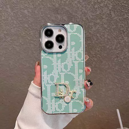 dior four - color electroplated rhinestone logo iphone case