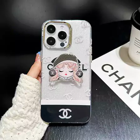 chanel doll - stand glitter iphone case