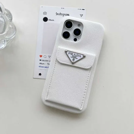 prada cross - grained cardholder half - cover iphone case