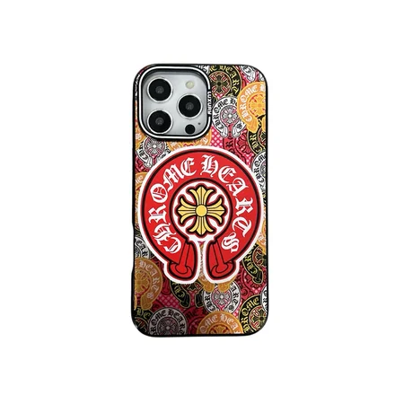 colorful chrome hearts iphone case