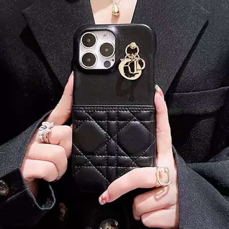 dior metal pendant card holder iphone case